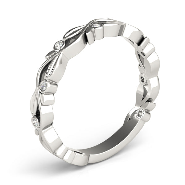Diamond Leaf Eternity Band