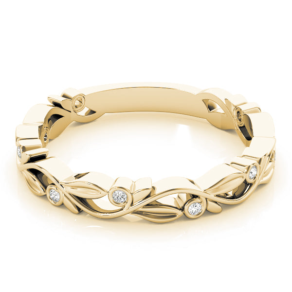 Diamond Leaf Eternity Band