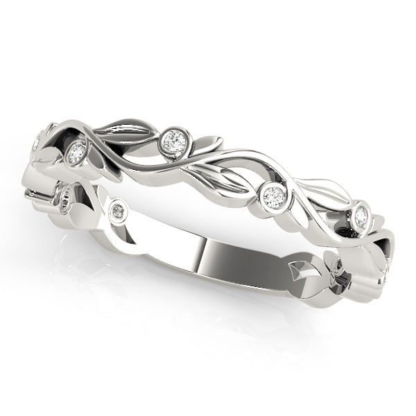 Diamond Leaf Eternity Band