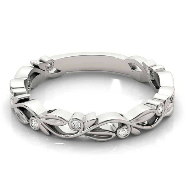 Diamond Leaf Eternity Band