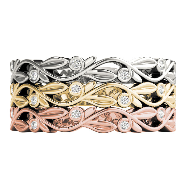 Diamond Leaf Eternity Band
