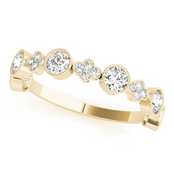 Floral-Inspired Diamond Wedding Band