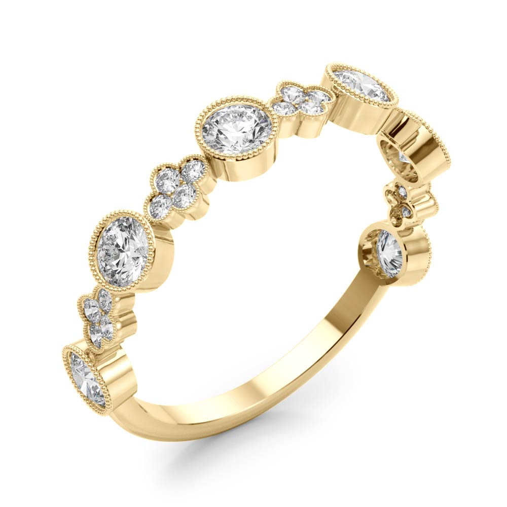 Floral-Inspired Diamond Wedding Band