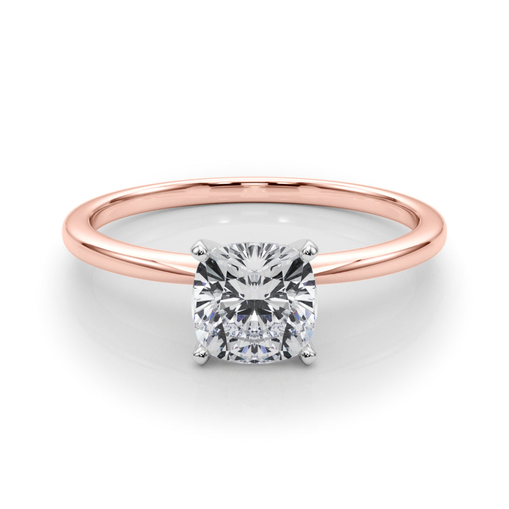 Classic Solitaire Diamond Engagement Ring Cushion 2 ct