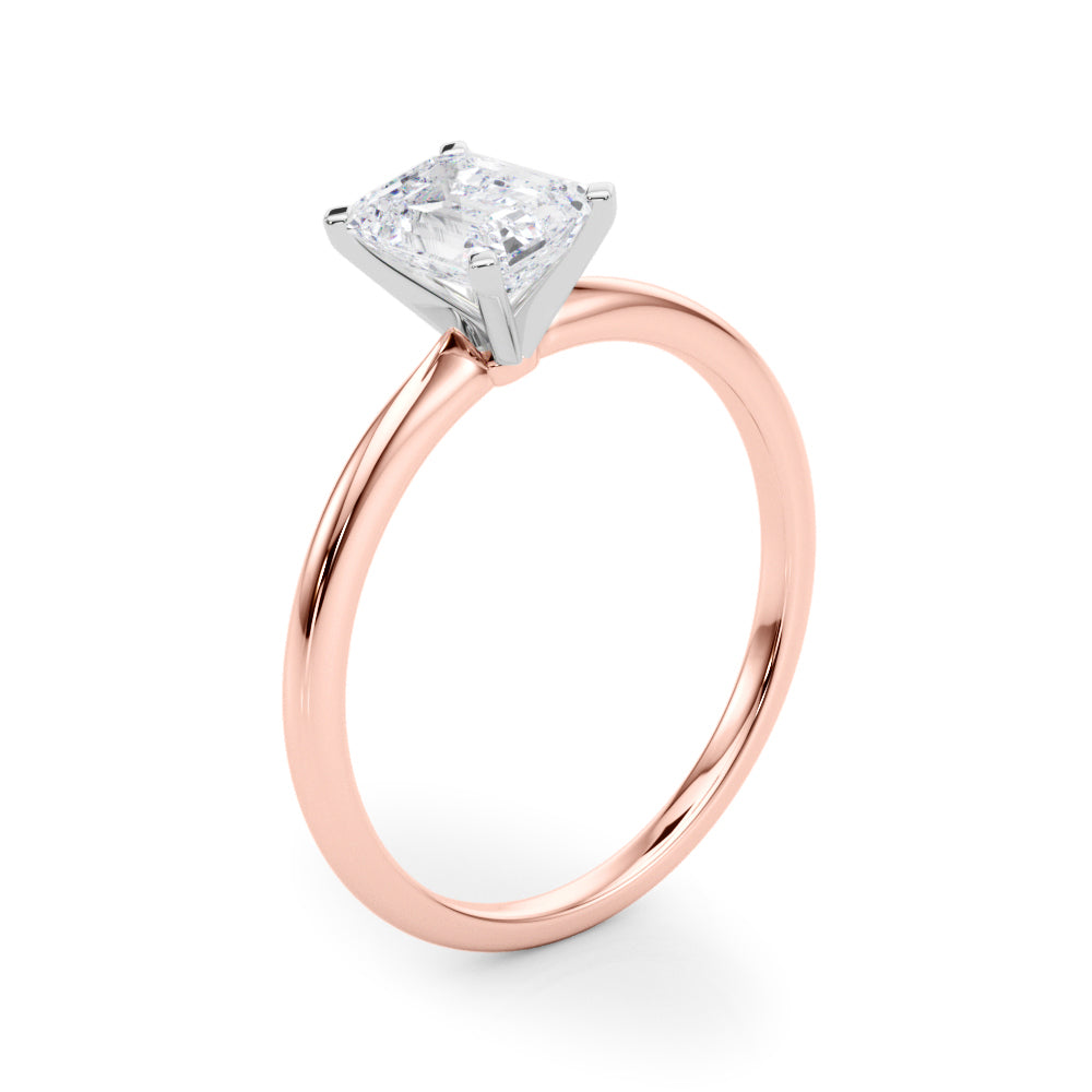 Classic Solitaire Diamond Engagement Ring Emerald 2 ct