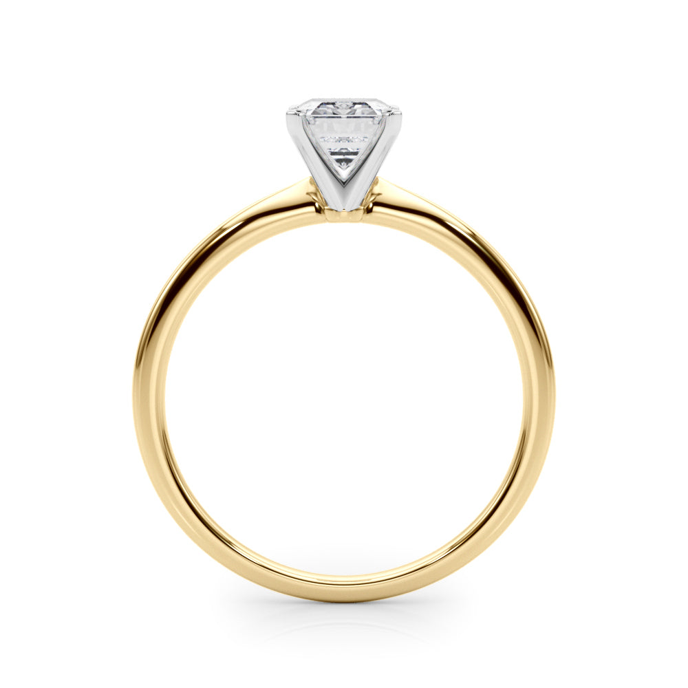 Classic Solitaire Diamond Engagement Ring Emerald 2 ct