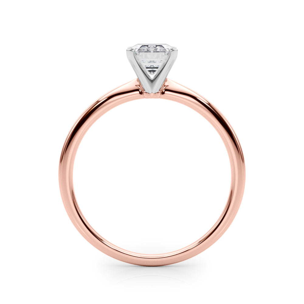 Classic Solitaire Diamond Engagement Ring Emerald 2 ct