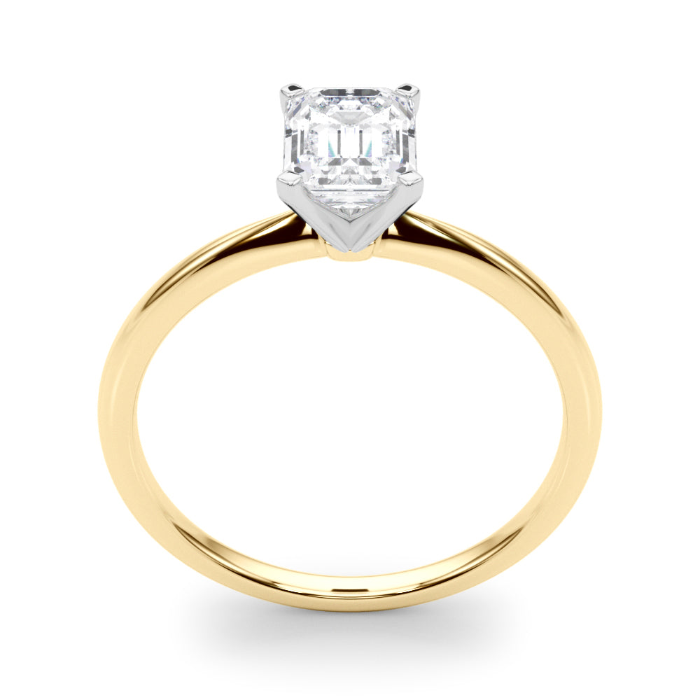 Classic Solitaire Diamond Engagement Ring Emerald 2 ct