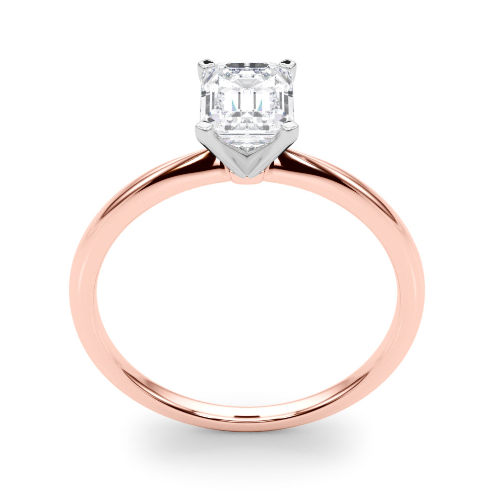 Classic Solitaire Diamond Engagement Ring Emerald 2 ct