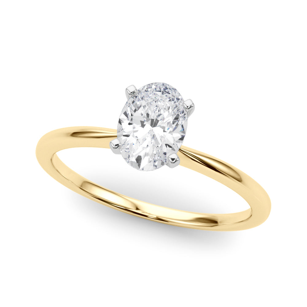 Classic Solitaire Diamond Engagement Ring Oval 1 ct