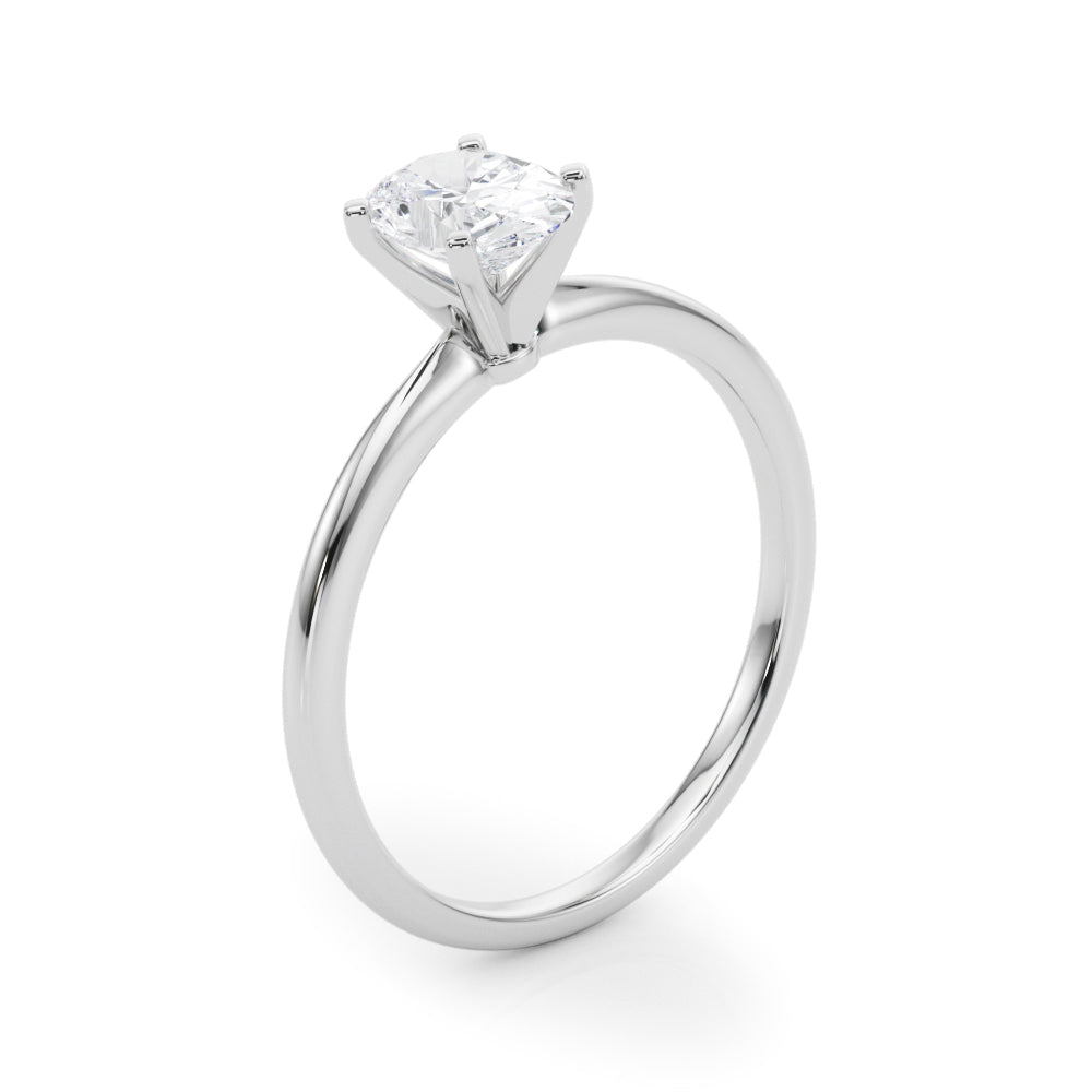 Classic Solitaire Diamond Engagement Ring Oval 1 ct
