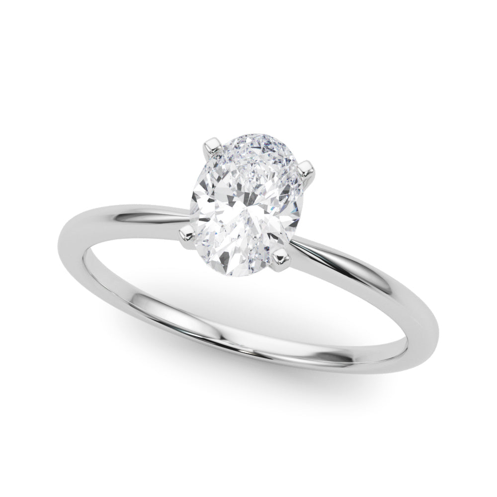Classic Solitaire Diamond Engagement Ring Oval 1 ct