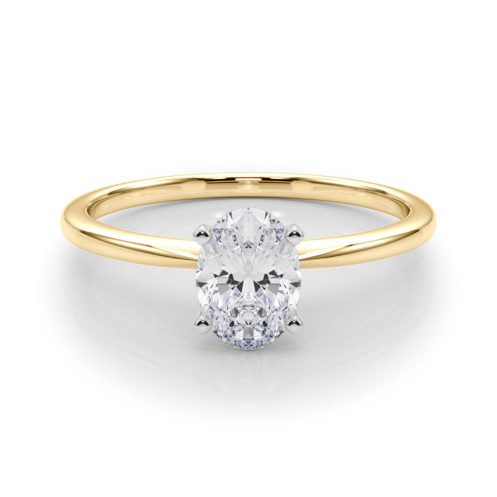 Classic Solitaire Diamond Engagement Ring Oval 1 ct