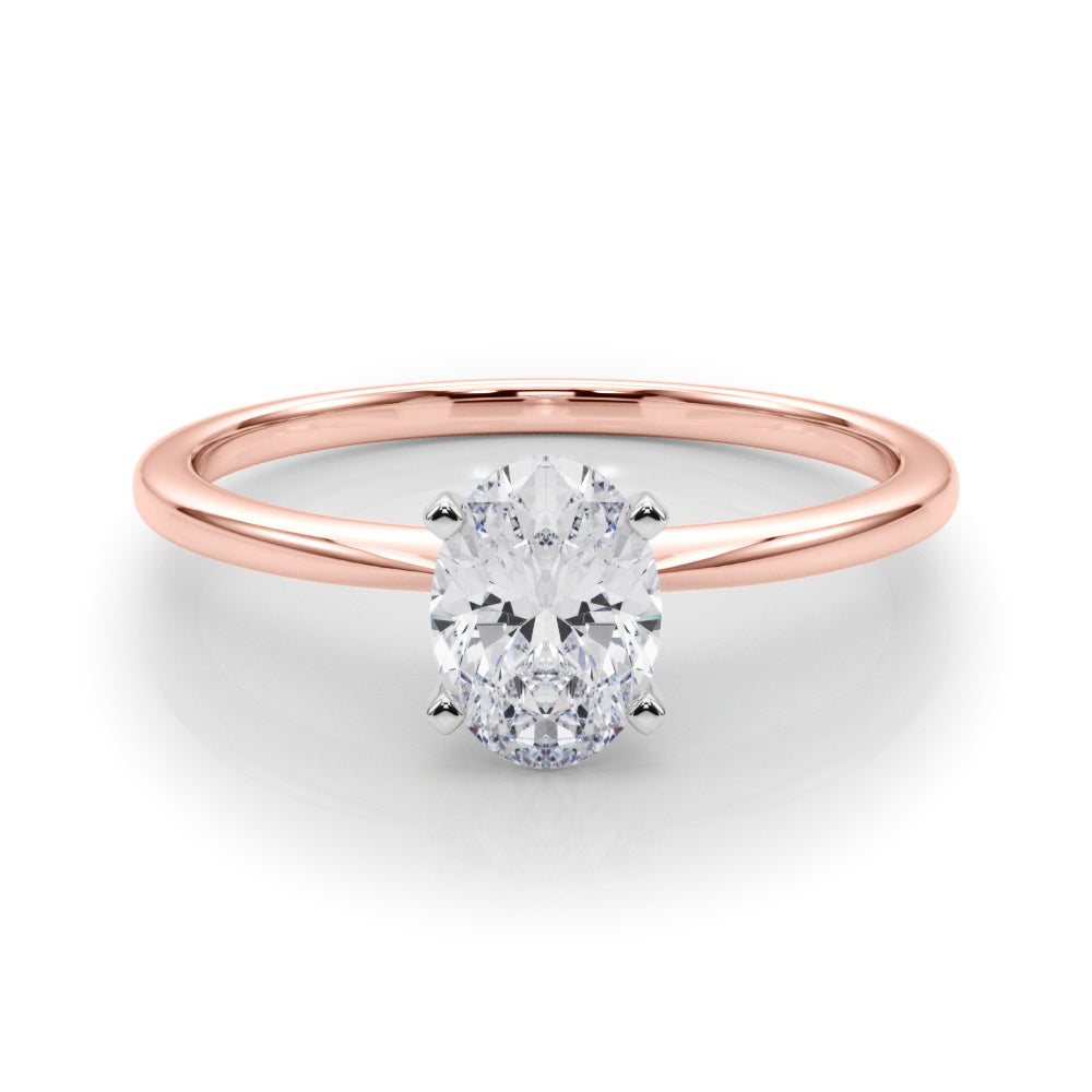 Classic Solitaire Diamond Engagement Ring Oval 1 ct
