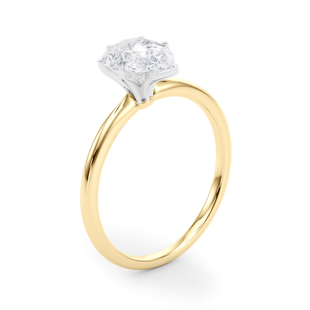 Classic Solitaire Diamond Engagement Ring Pear 2 ct