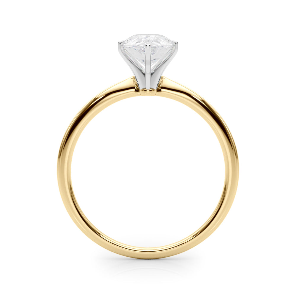 Classic Solitaire Diamond Engagement Ring Pear 2 ct