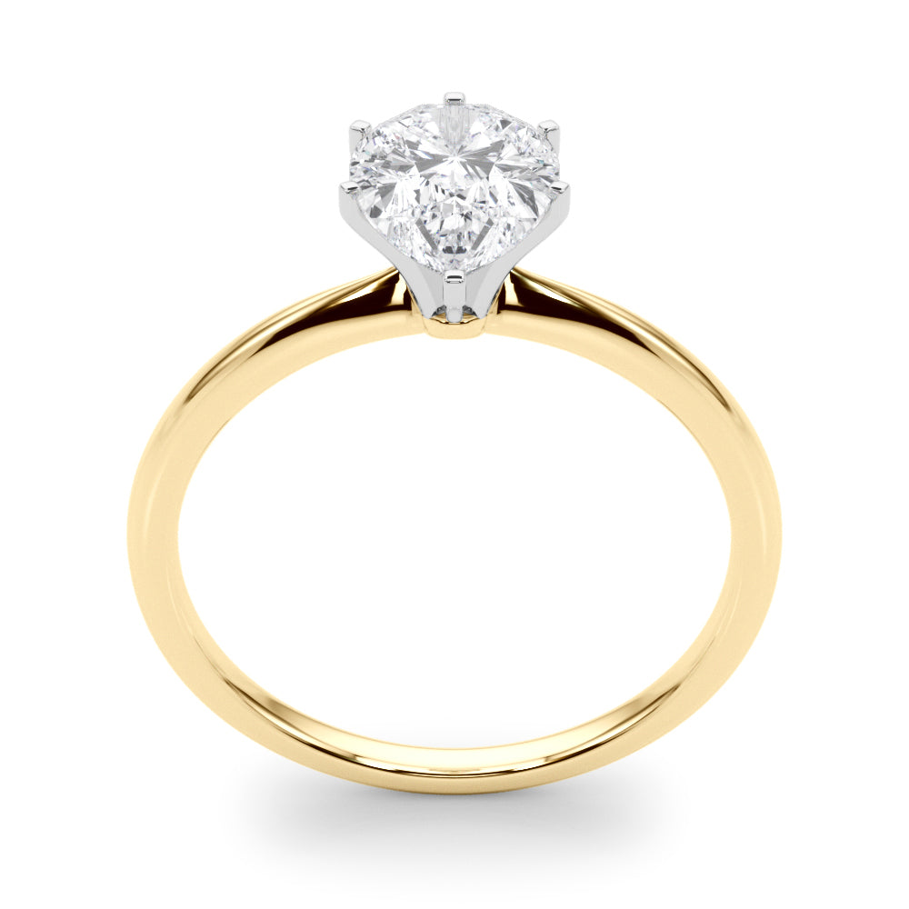 Classic Solitaire Diamond Engagement Ring Pear 2 ct