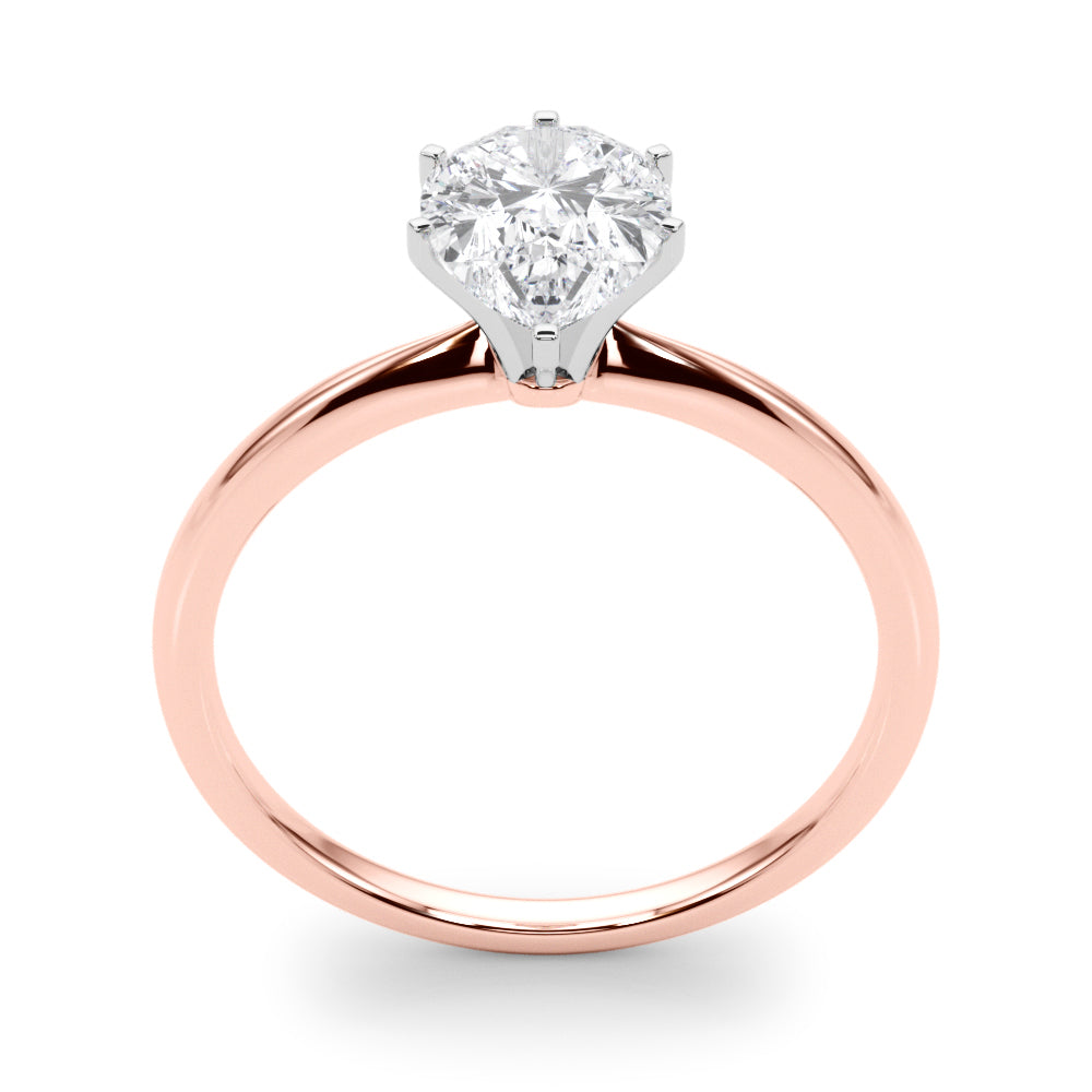 Classic Solitaire Diamond Engagement Ring Pear 2 ct