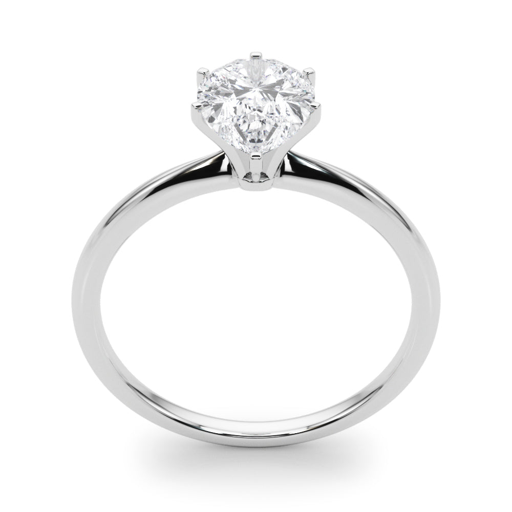 Classic Solitaire Diamond Engagement Ring Pear 2 ct