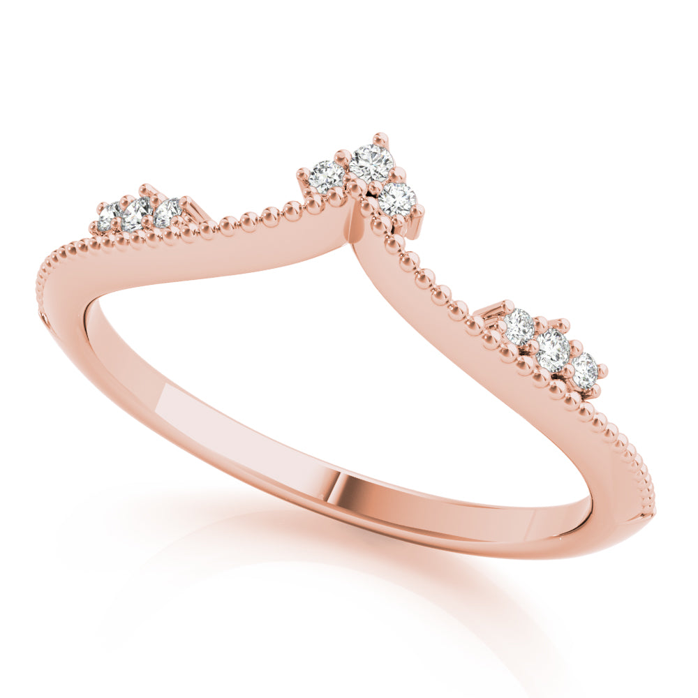 Delicate Vintage-Inspired Chevron Band
