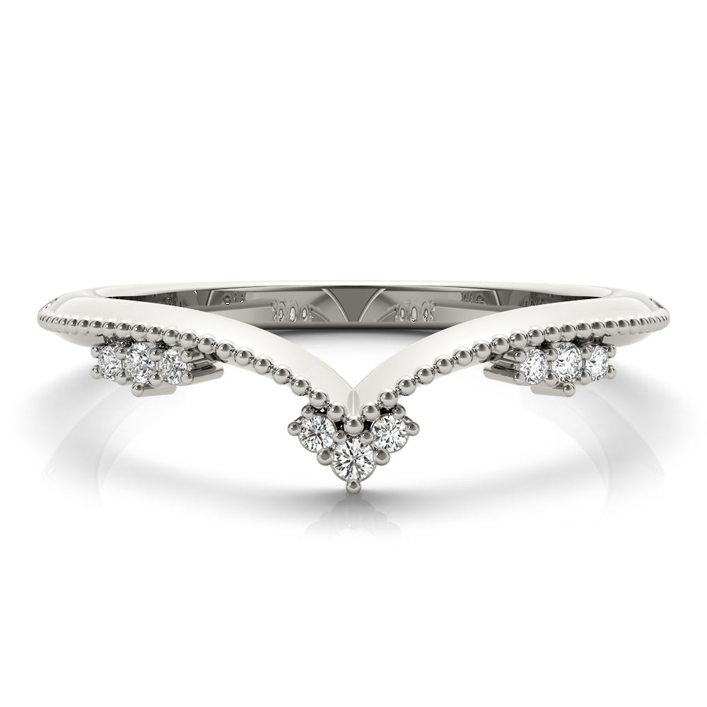 Delicate Vintage-Inspired Chevron Band