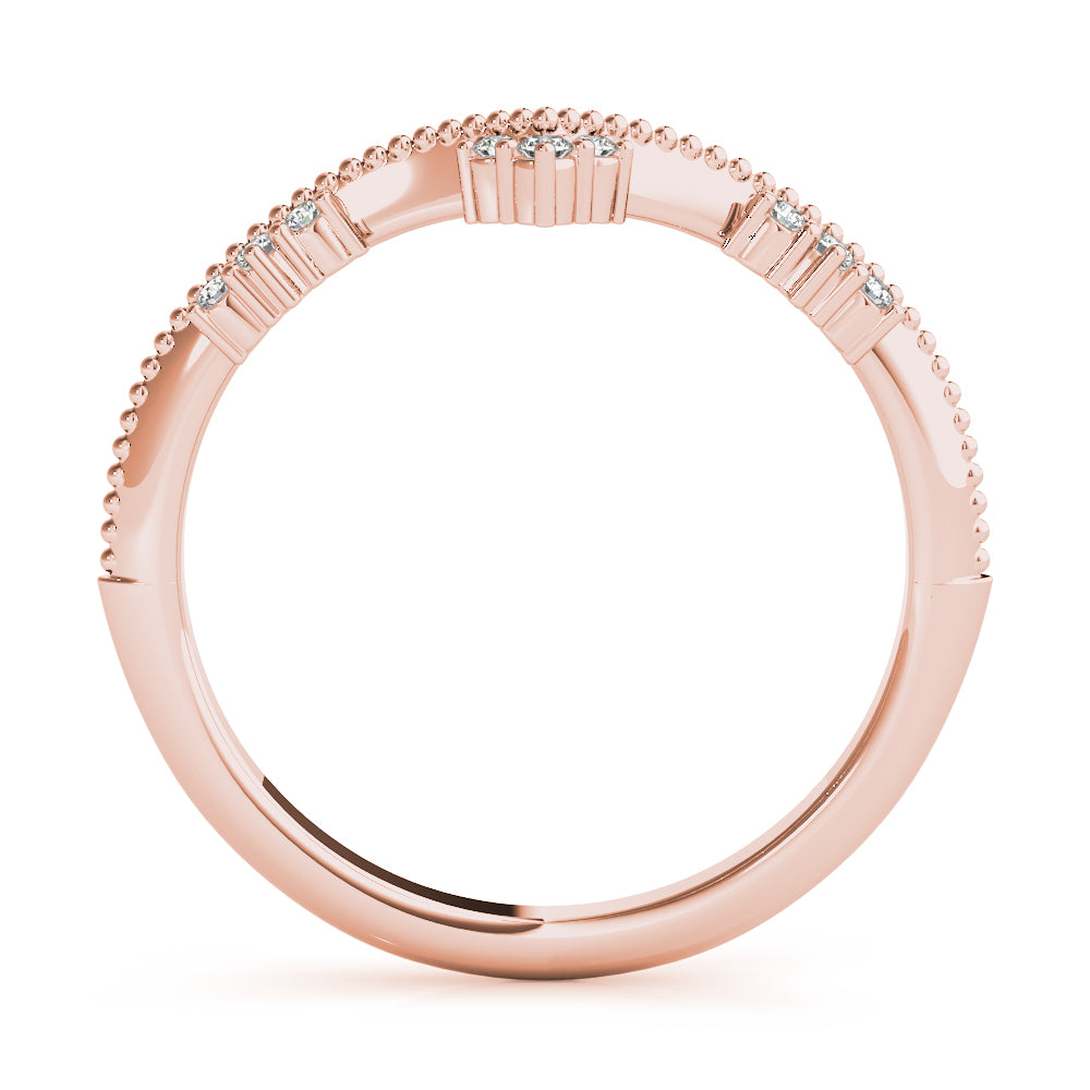 Delicate Vintage-Inspired Chevron Band