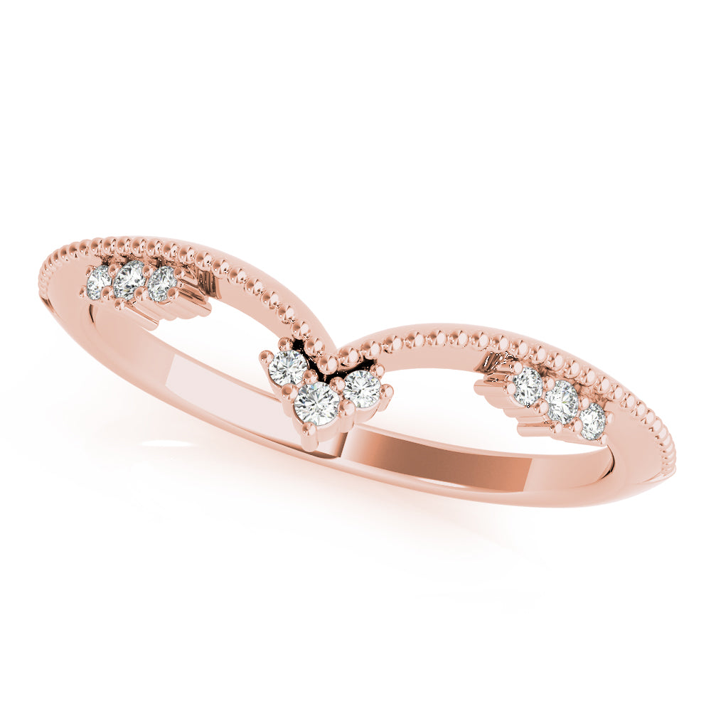 Delicate Vintage-Inspired Chevron Band