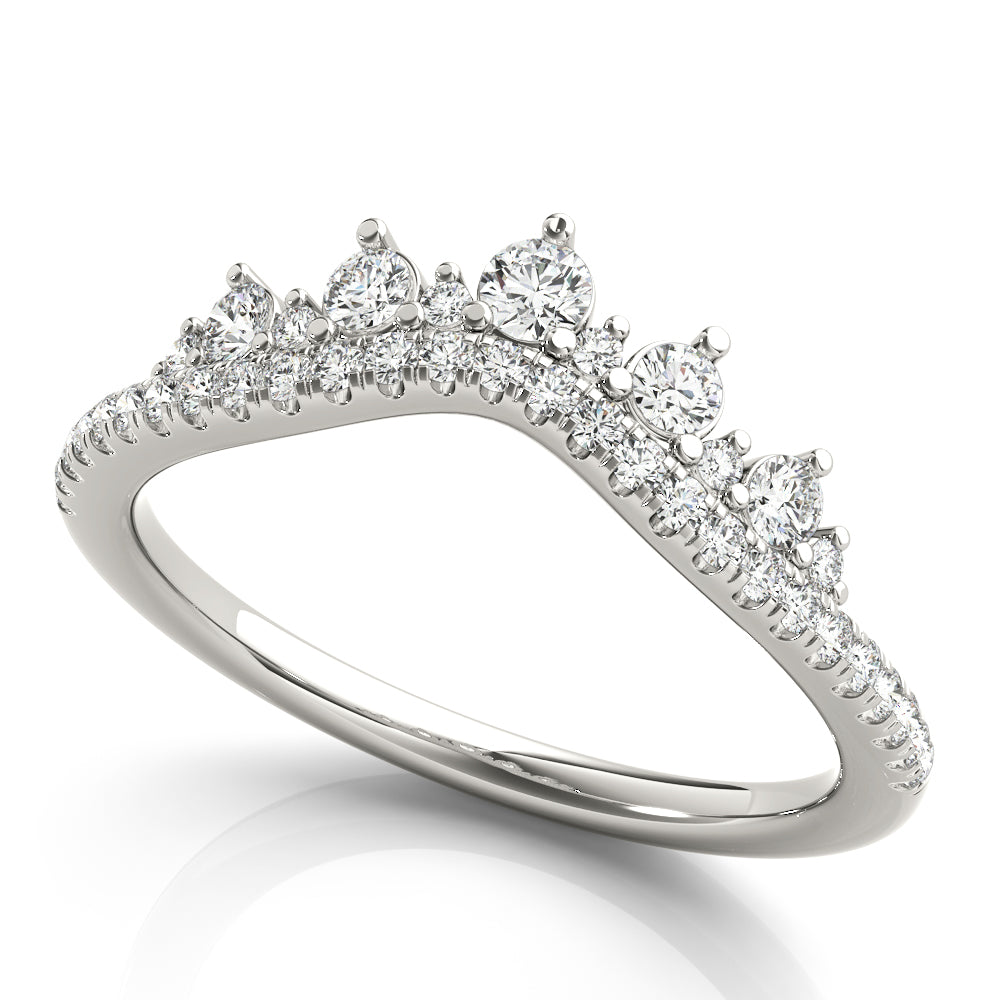 Regal Crown-Inspired Diamond Band