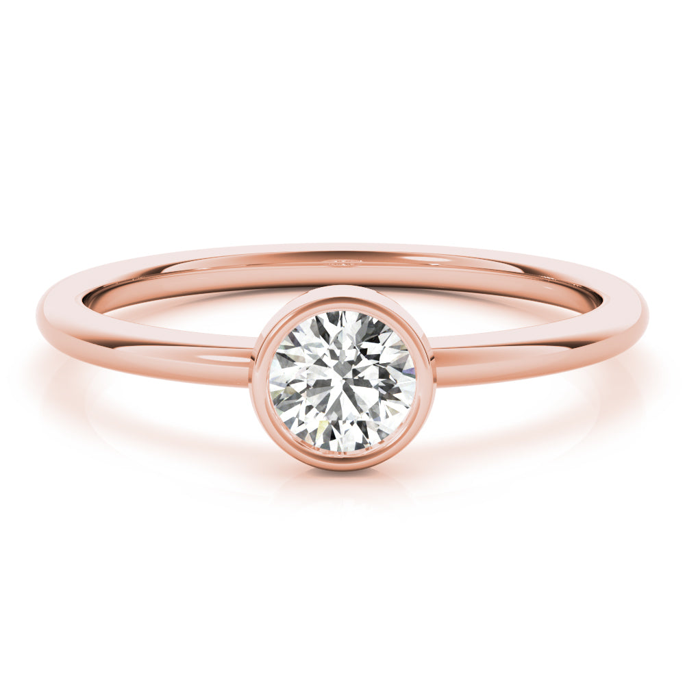 Bezel-Set Diamond Solitaire Ring