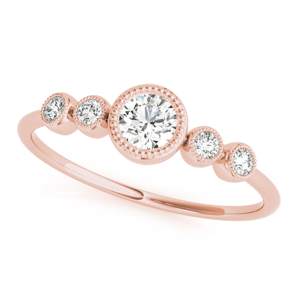 Bezel-Set Diamond with Accents Ring