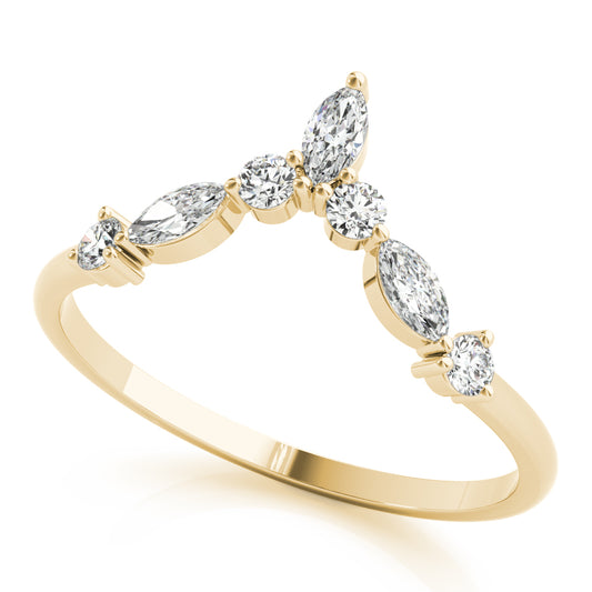 Elegant Chevron Wedding Band