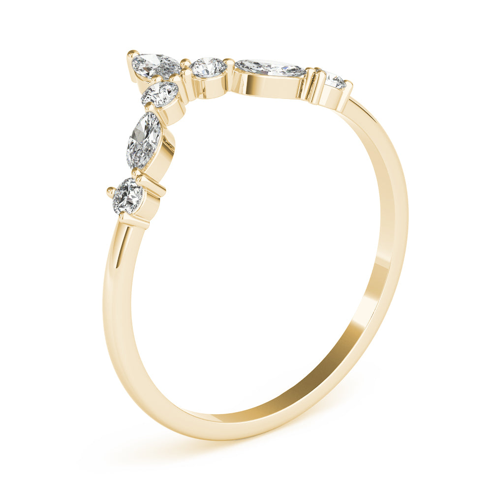 Elegant Chevron Wedding Band