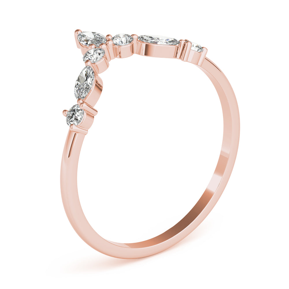 Elegant Chevron Wedding Band