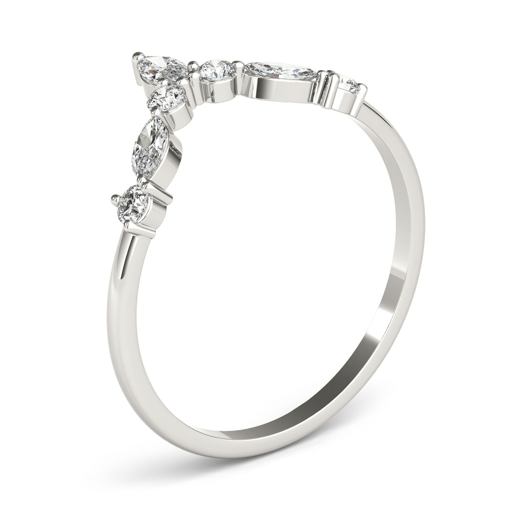 Elegant Chevron Wedding Band