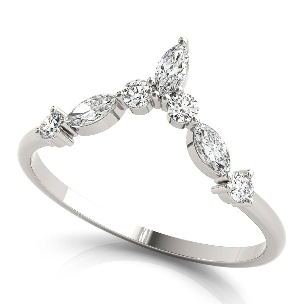 Elegant Chevron Wedding Band