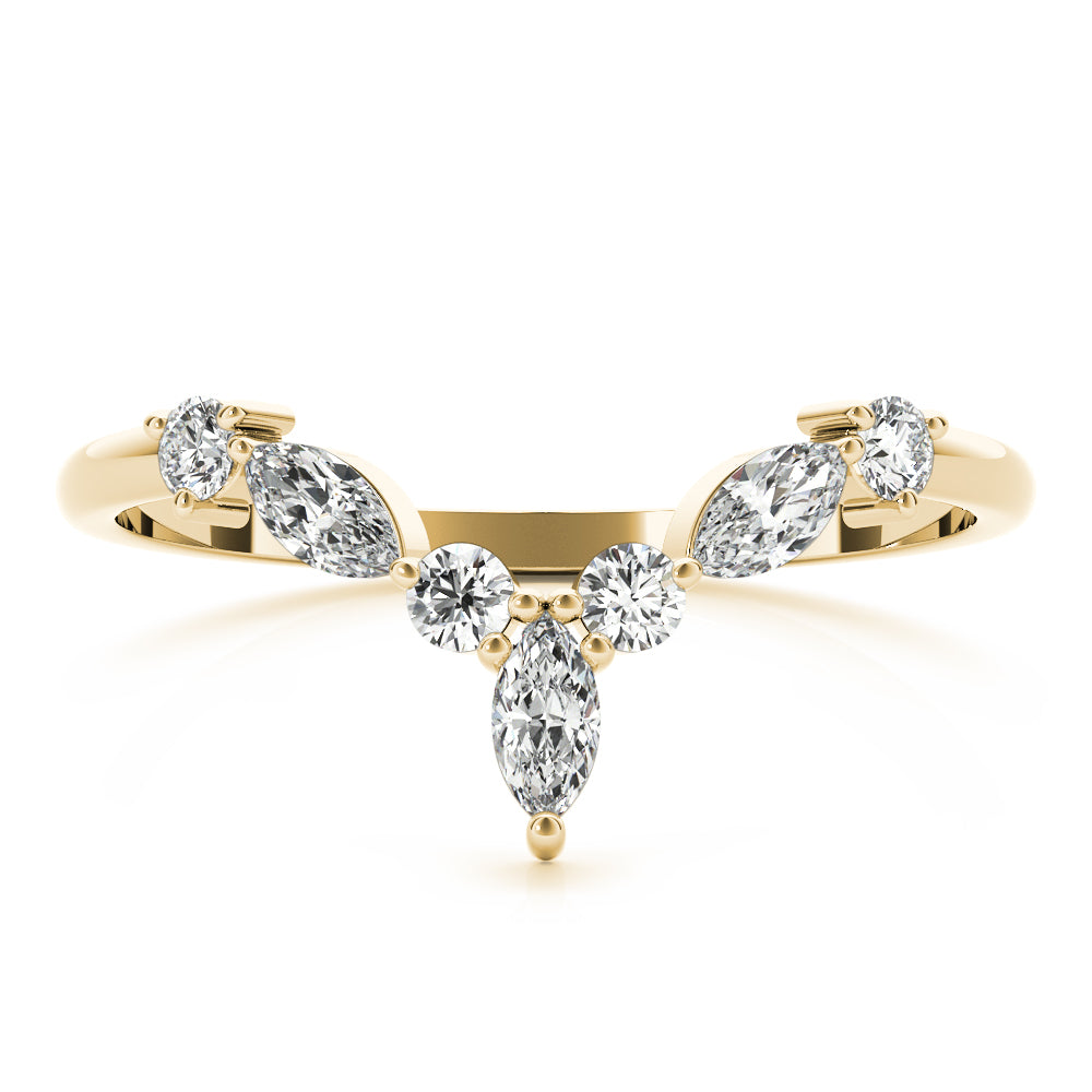 Elegant Chevron Wedding Band
