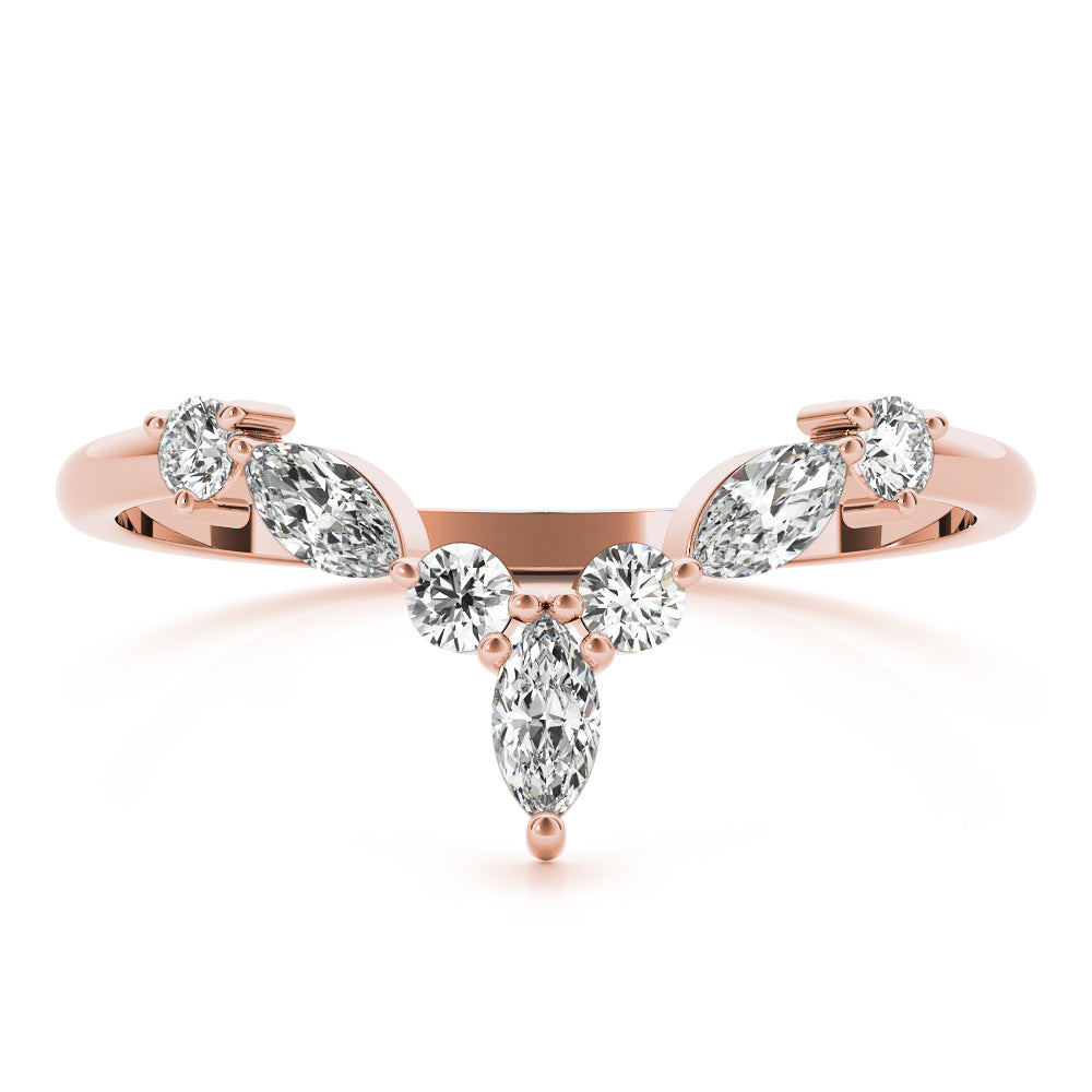 Elegant Chevron Wedding Band