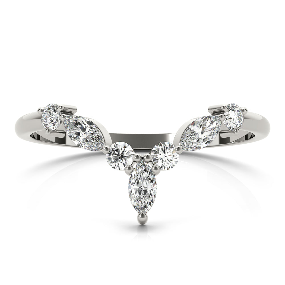 Elegant Chevron Wedding Band