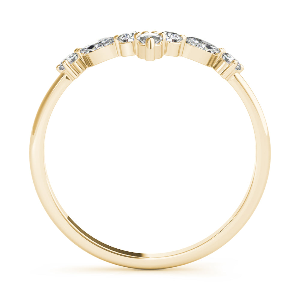 Elegant Chevron Wedding Band