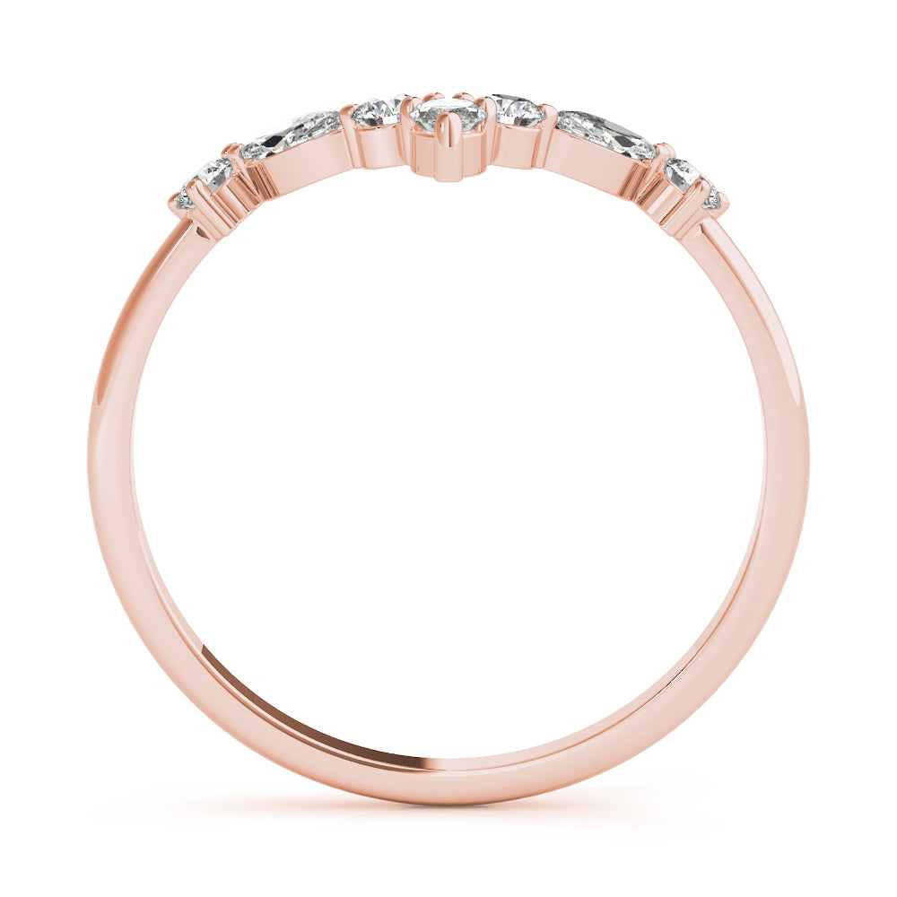 Elegant Chevron Wedding Band