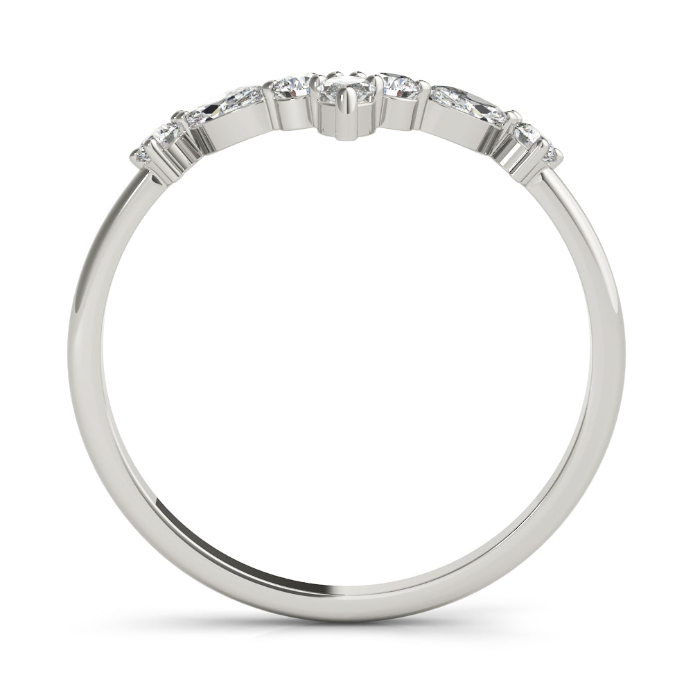 Elegant Chevron Wedding Band