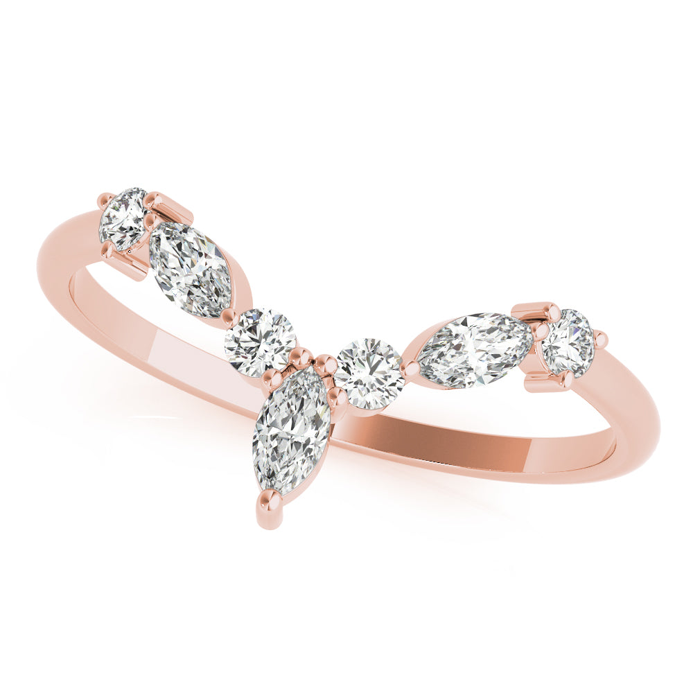 Elegant Chevron Wedding Band