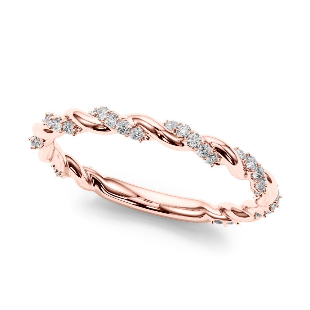 Twisted Diamond Eternity Band