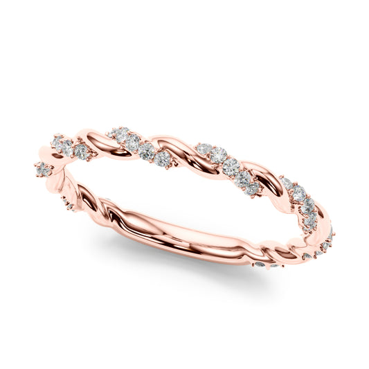 Twisted Diamond Eternity Band