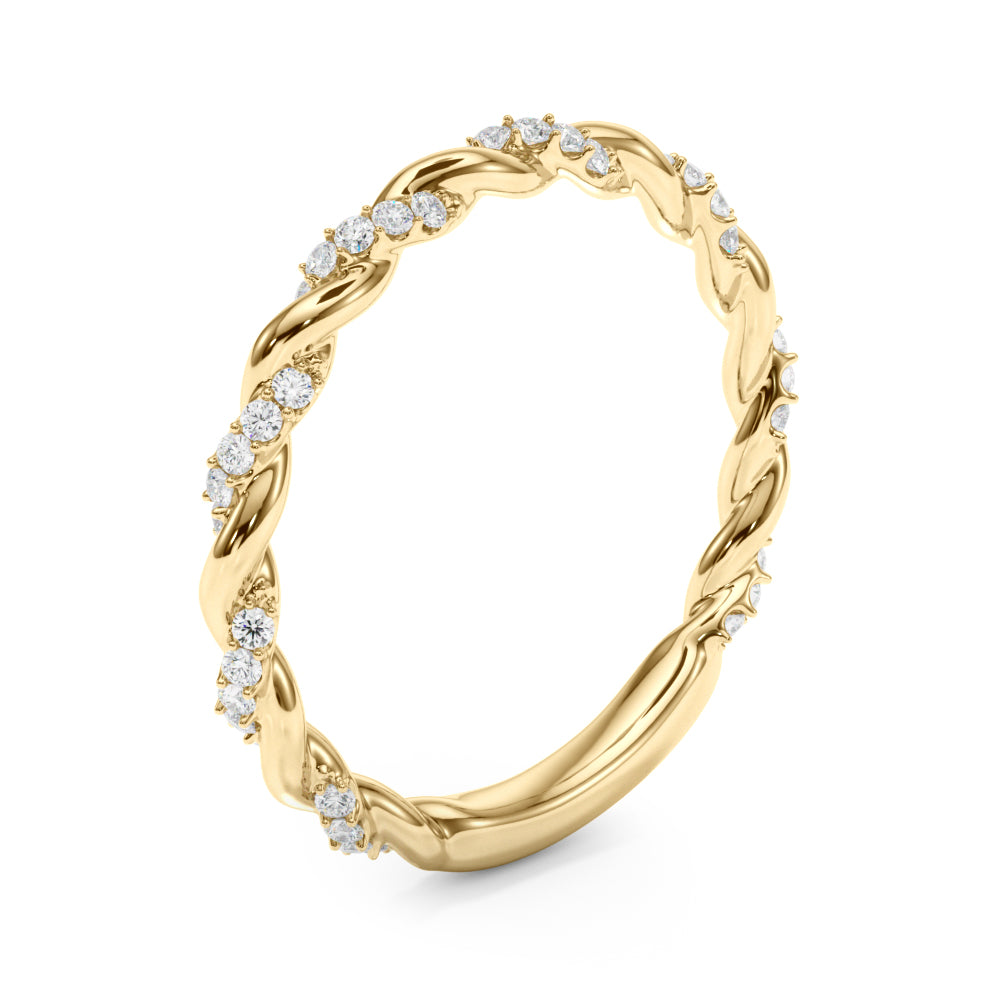 Twisted Diamond Eternity Band