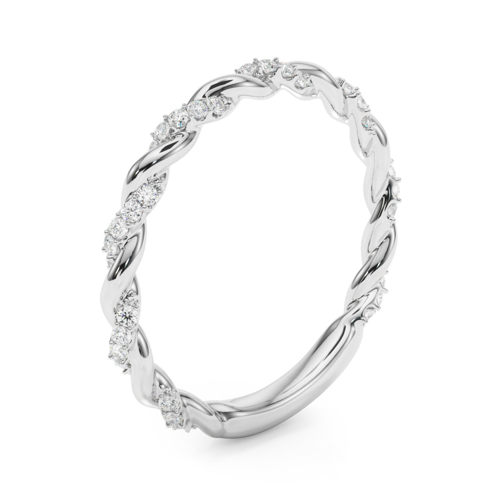 Twisted Diamond Eternity Band