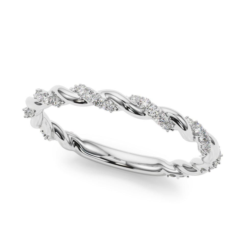 Twisted Diamond Eternity Band