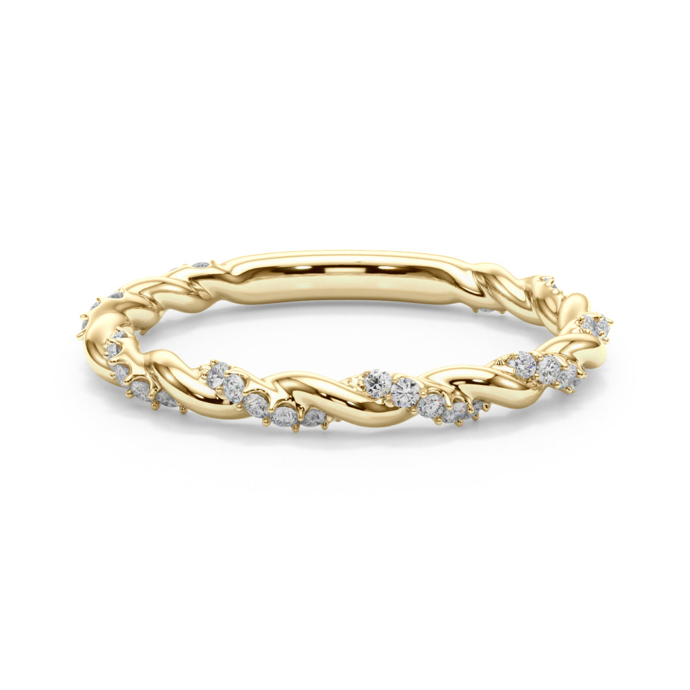 Twisted Diamond Eternity Band