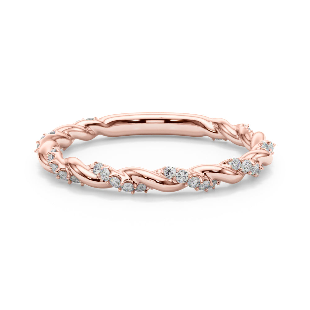 Twisted Diamond Eternity Band
