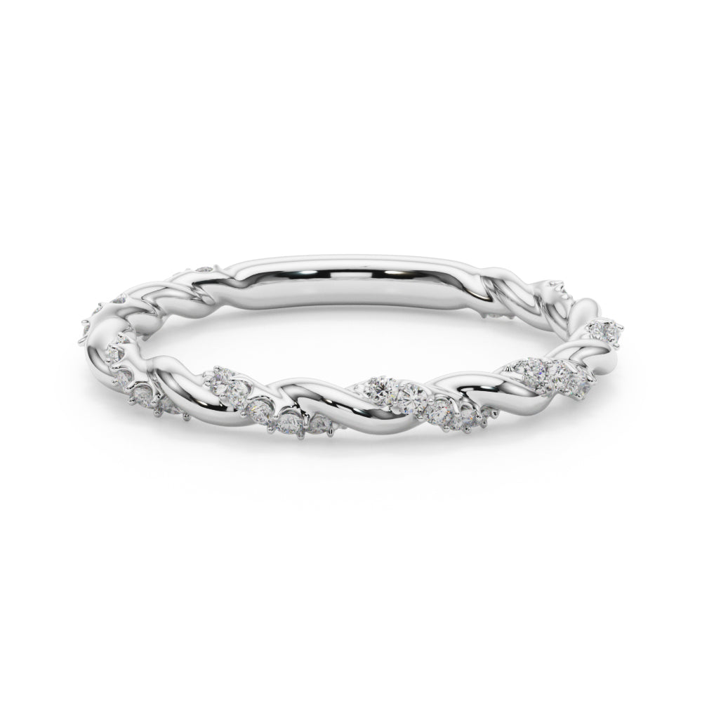 Twisted Diamond Eternity Band